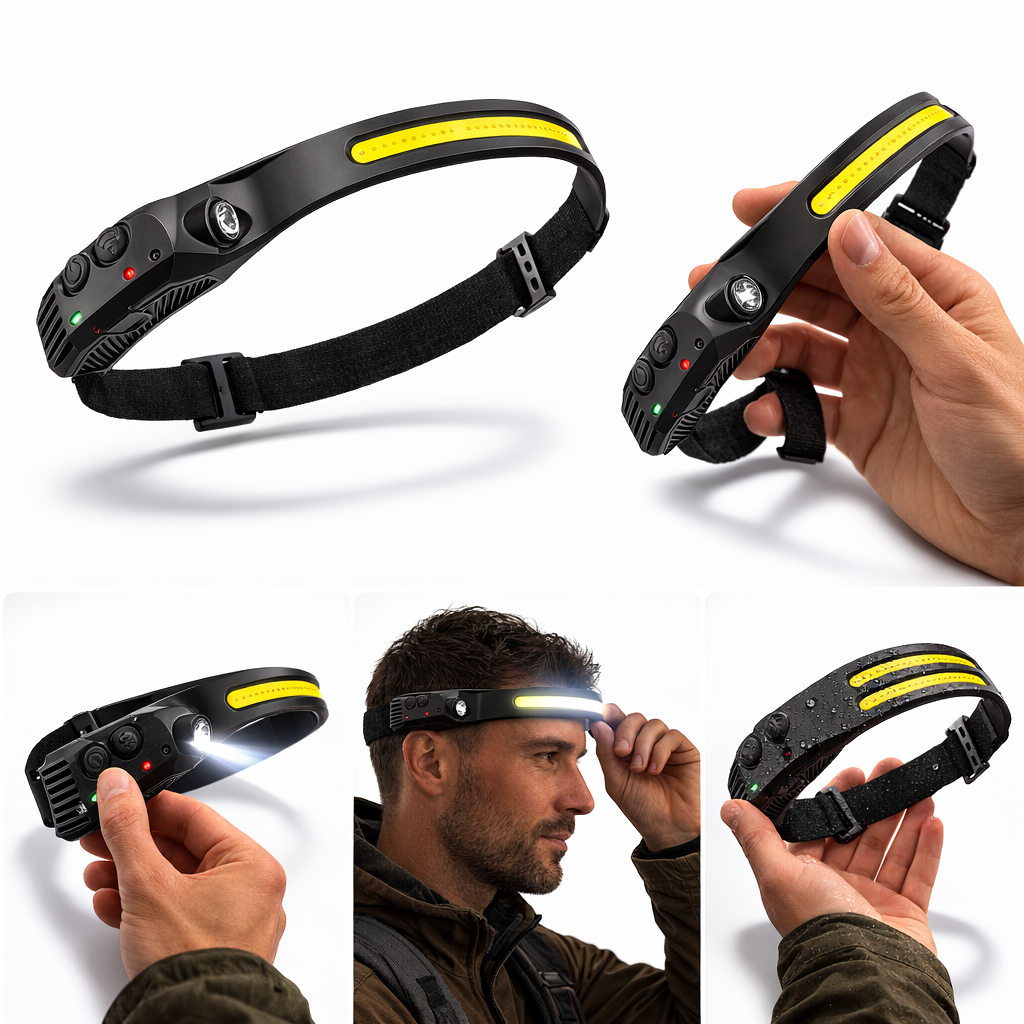 Lampe Frontale LED Rechargeable Outdoor