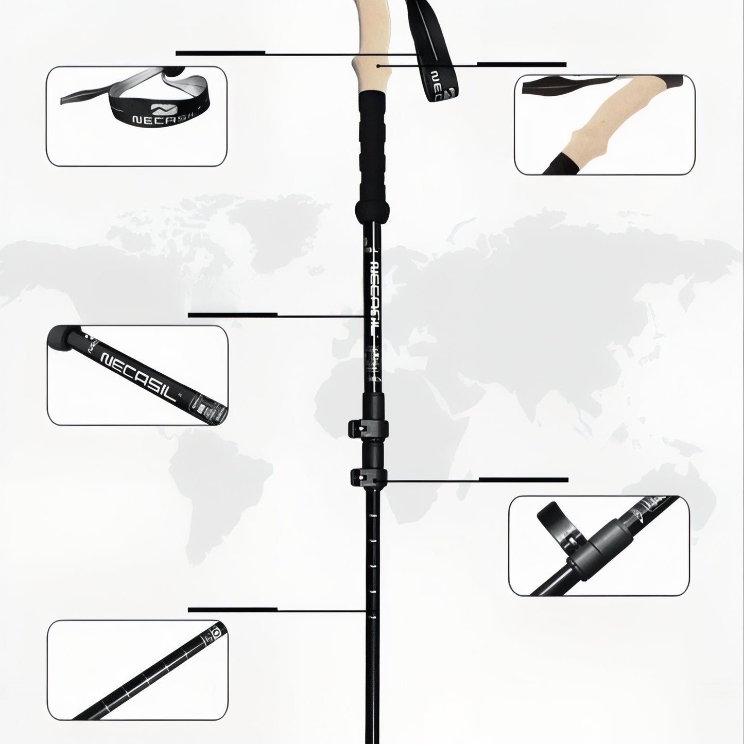 Bâtons de Randonnée Ultralégers 135CM