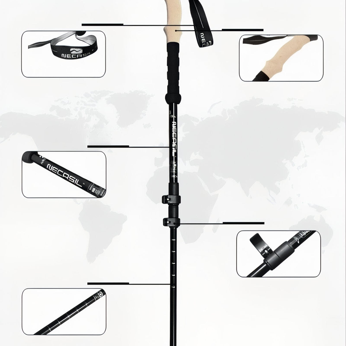 Bâtons de Randonnée Ultralégers 135CM