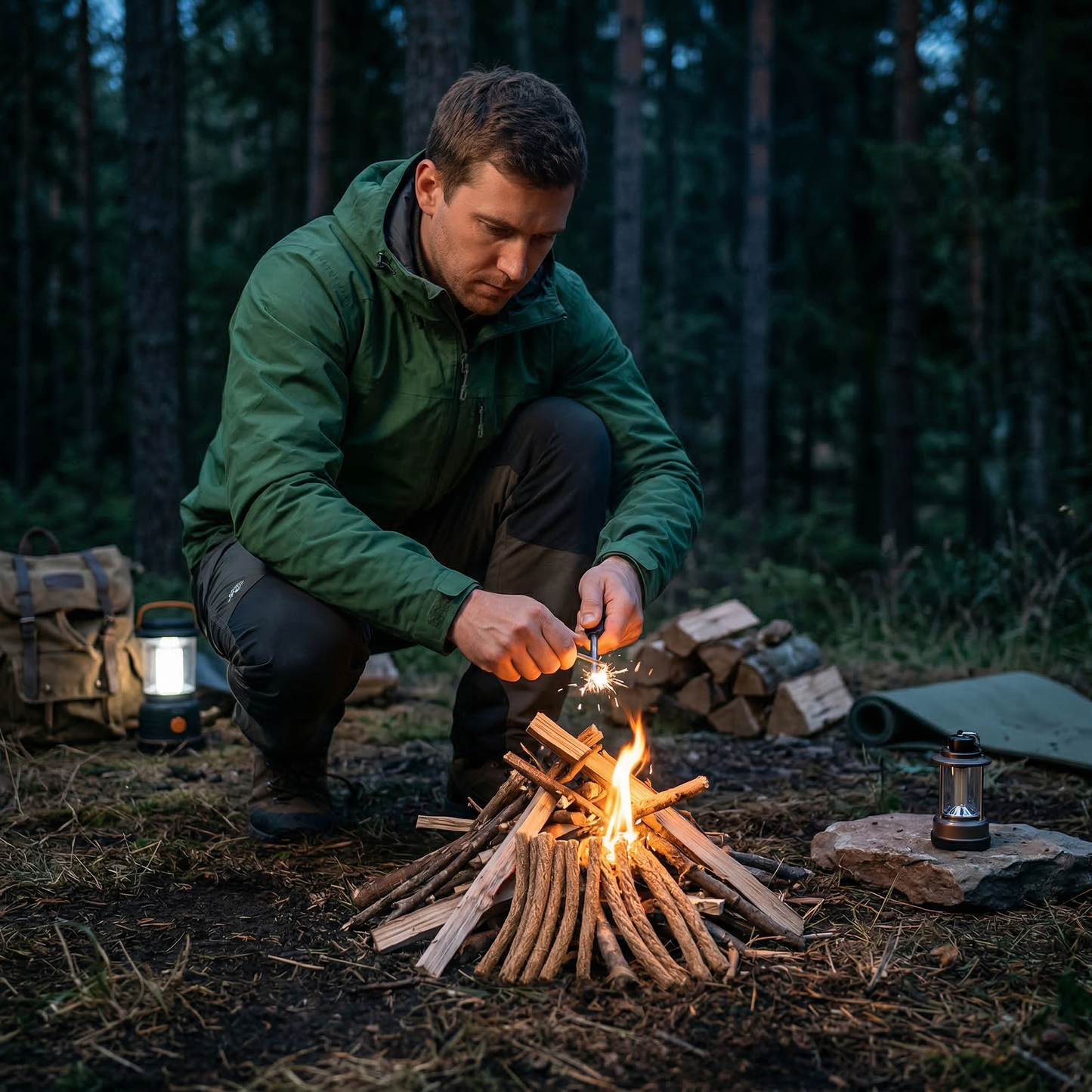 Corde Tressée Allume Feu en Chanvre