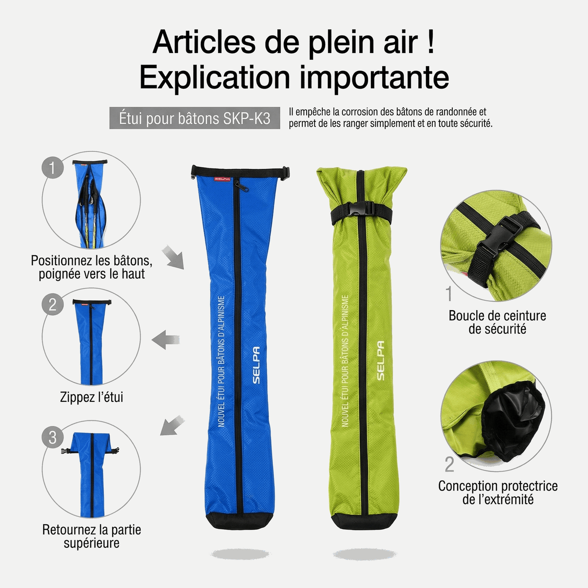Sac de Transport pour Bâtons de Randonnée