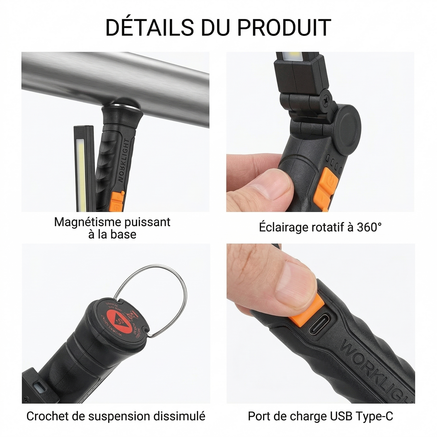 Lampe COB Rechargeable — Éclairage Puissant et Autonome, Partout
