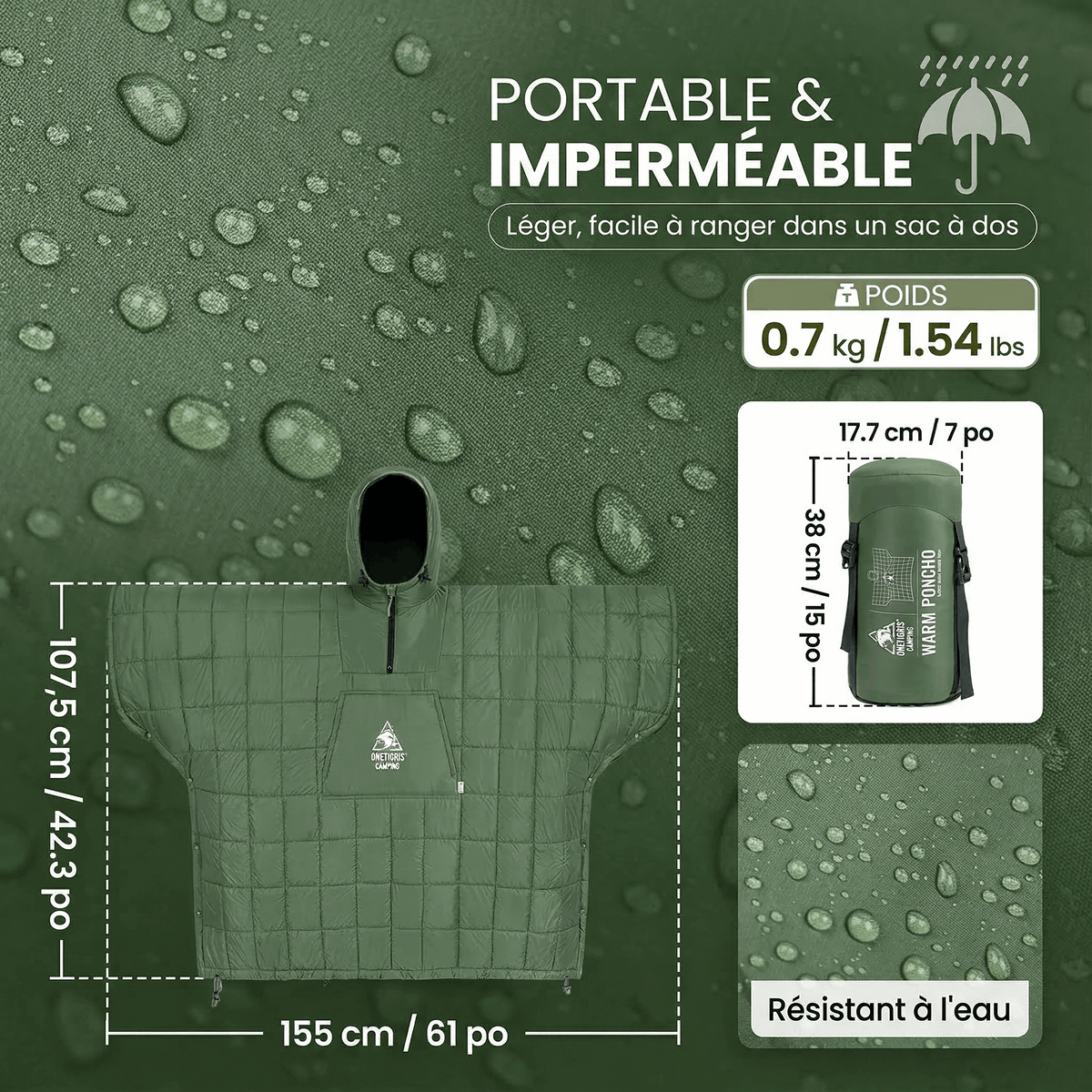 Poncho Couverture Thermique