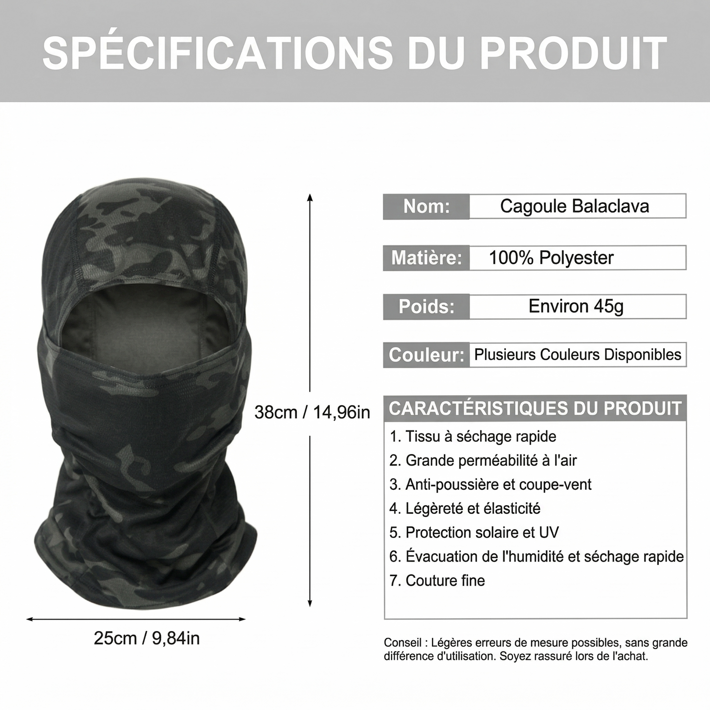 Cagoule Outdoor Camouflage