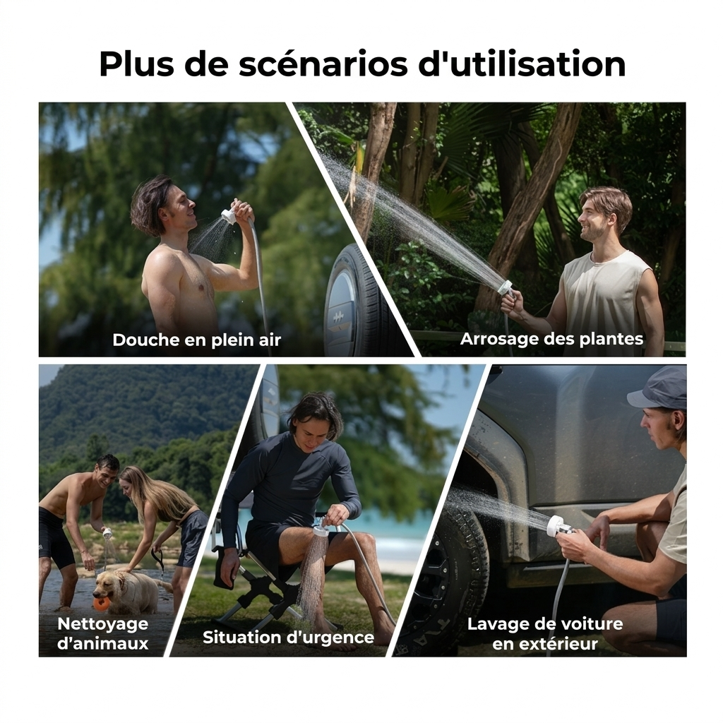 Douche de Camping Portable Rechargeable Flextail