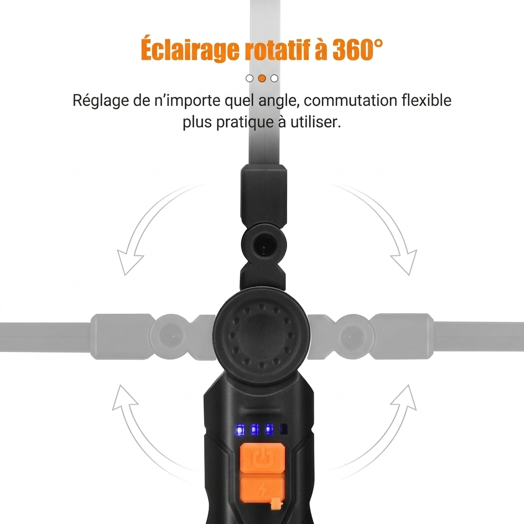 Lampe COB Rechargeable — Éclairage Puissant et Autonome, Partout