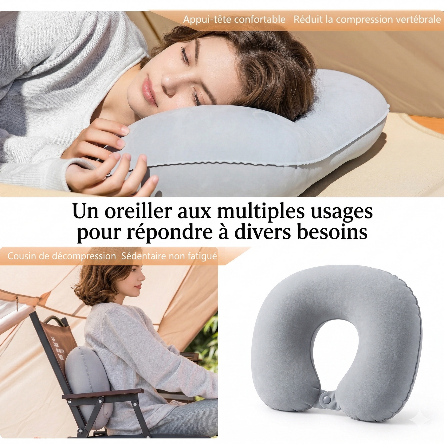 Oreiller Gonflable Ultra-Léger
