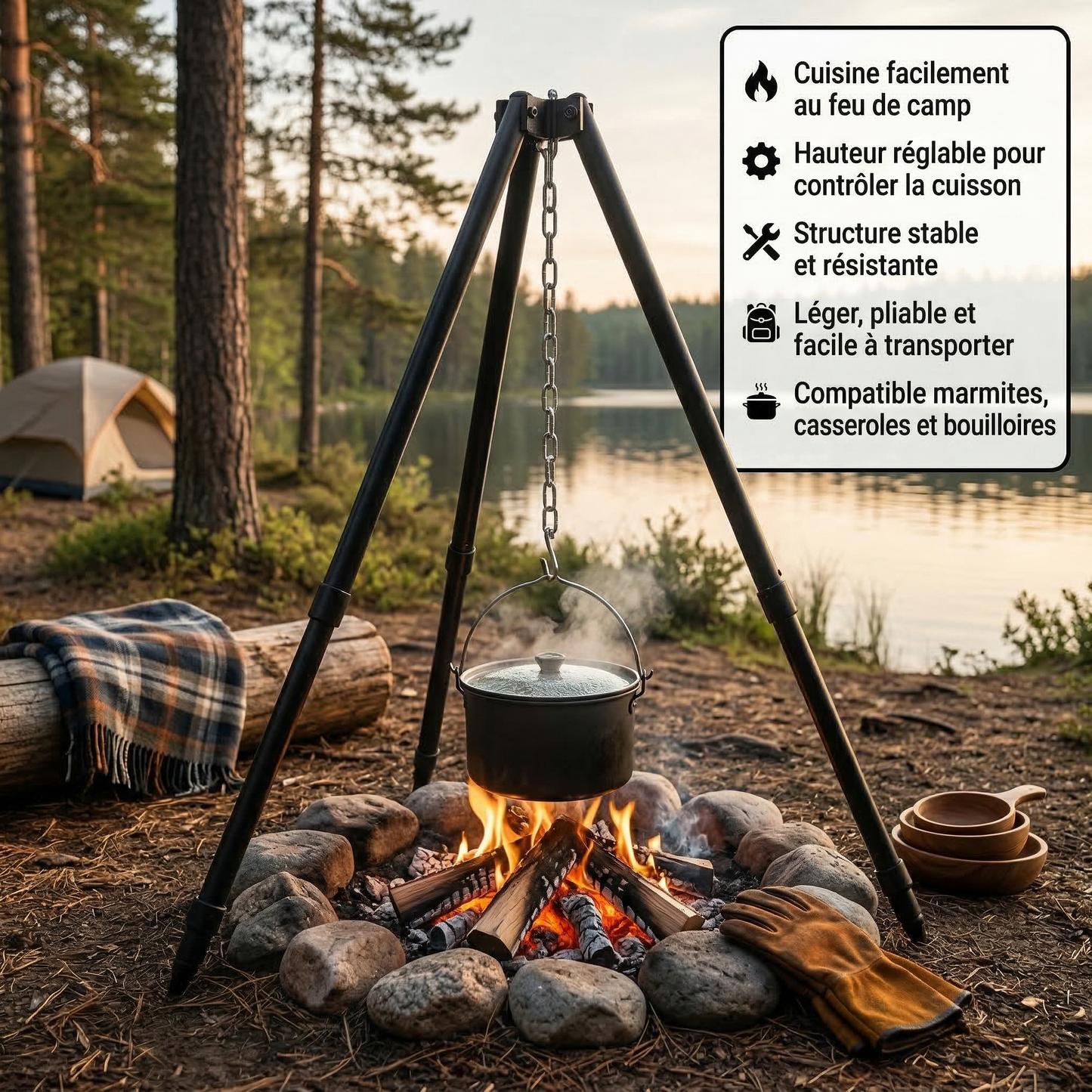Trépied de Cuisine Outdoor