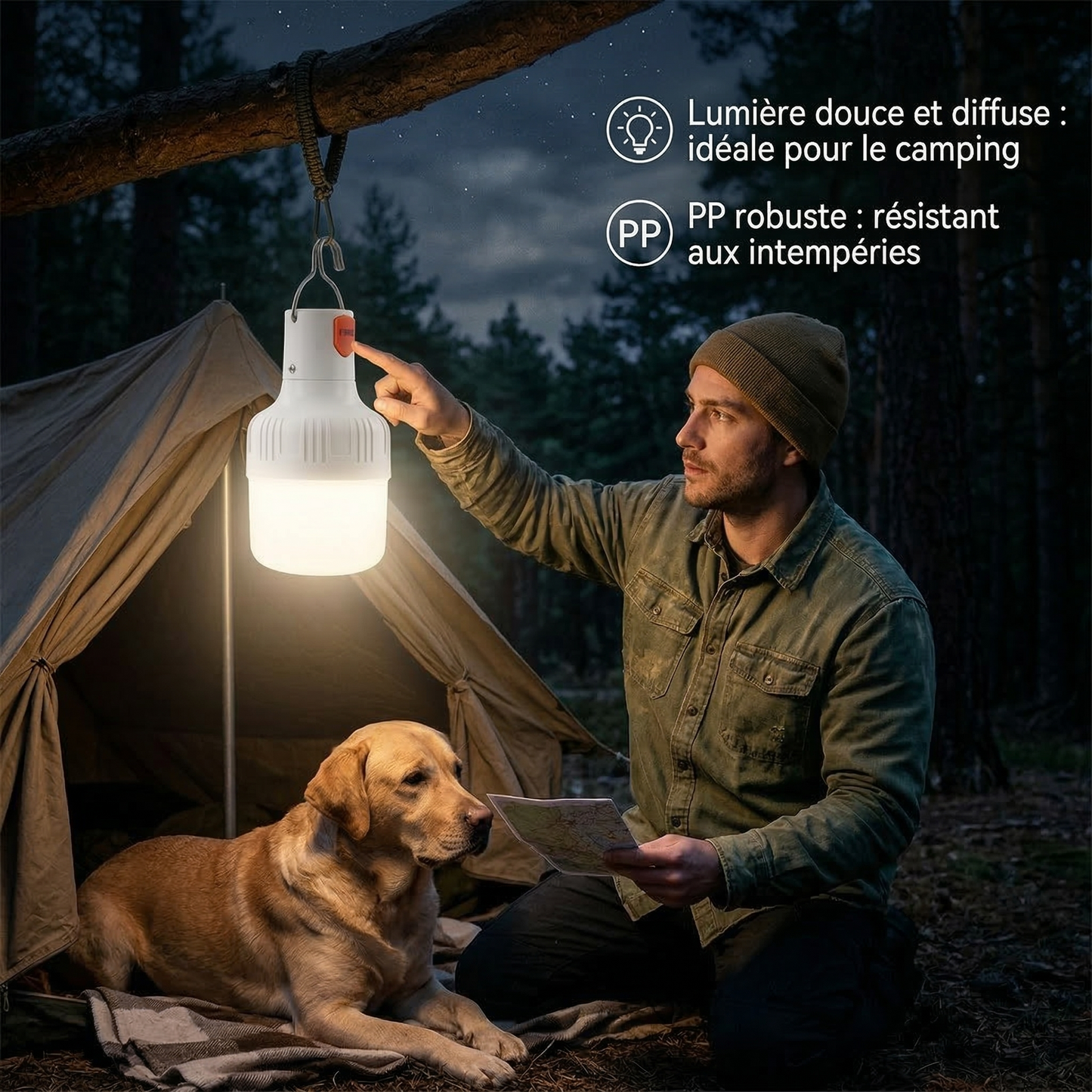 Lampe LED Rechargeable Outdoor – Éclairage Puissant et Portable