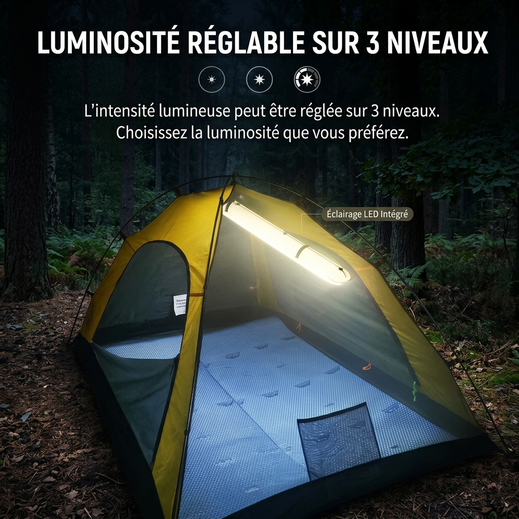 Lampe de Camping Gonflable USB + Solaire