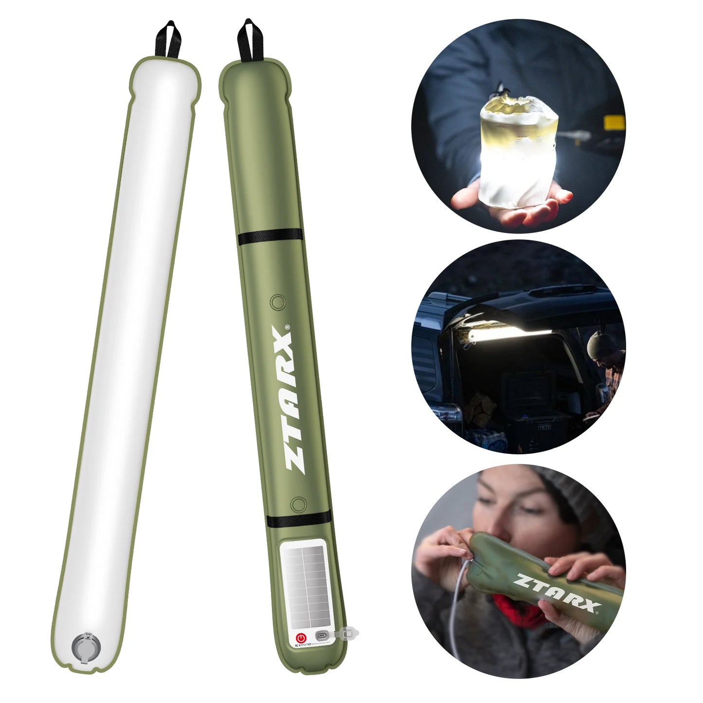 Lampe de Camping Gonflable USB + Solaire