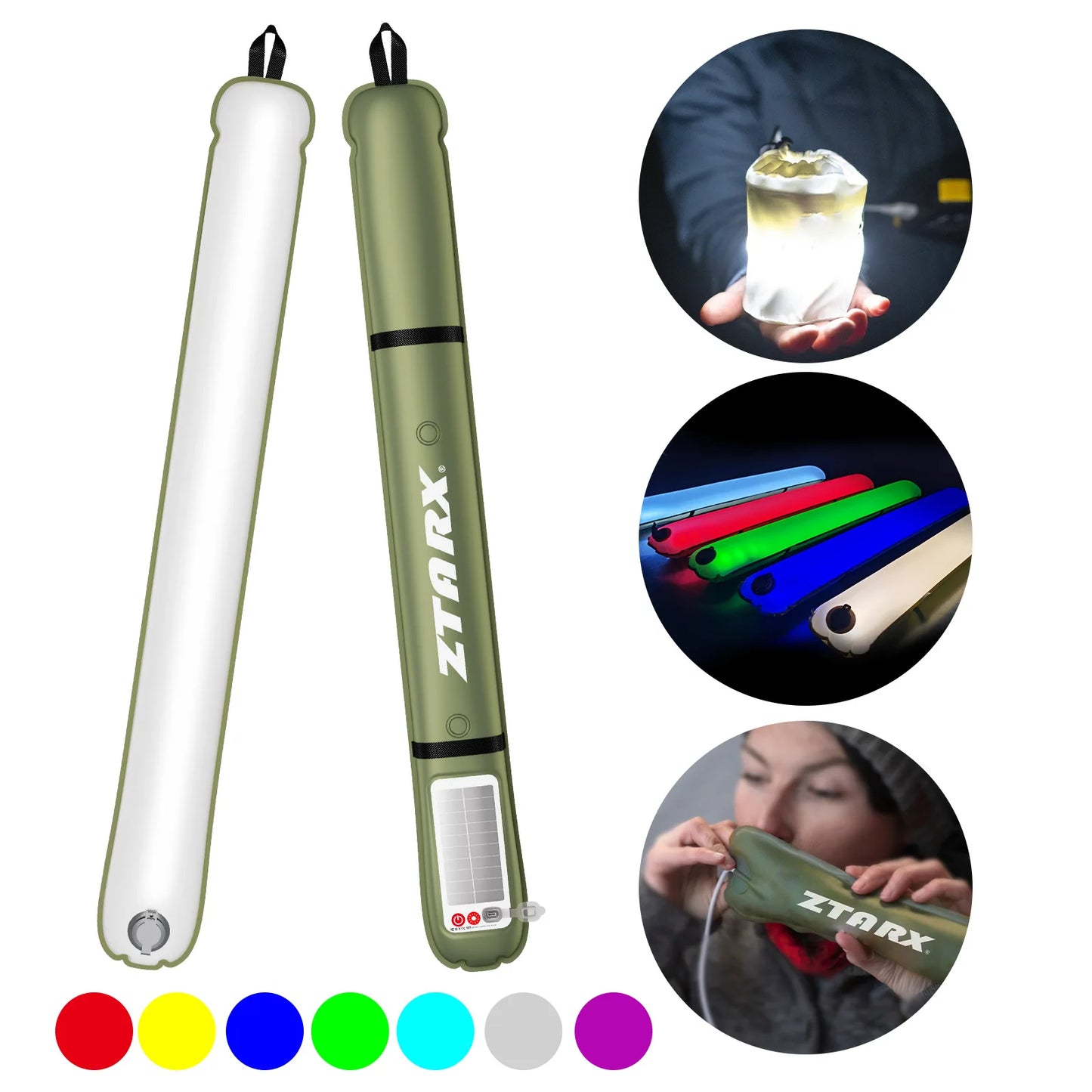 Lampe de Camping Gonflable USB + Solaire