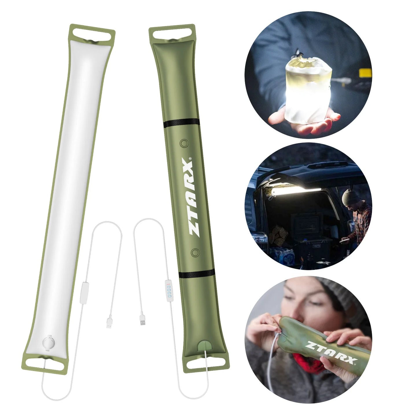 Lampe de Camping Gonflable USB + Solaire